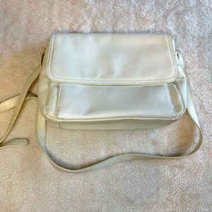 Giani Bernini White Leather Shoulder Purse